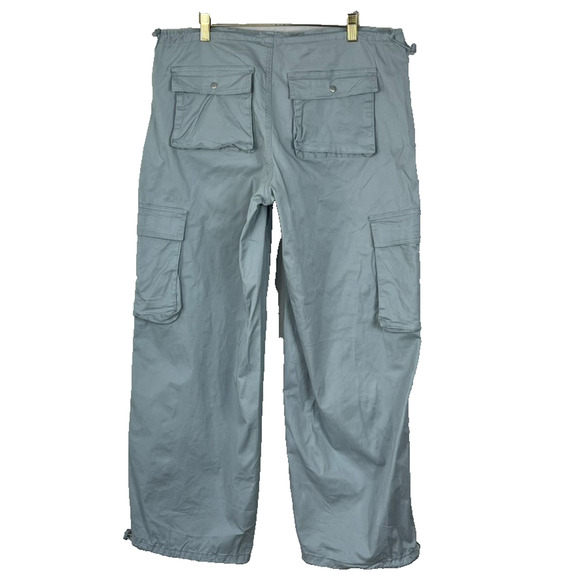 Pacsun Parachute Pants Women’s Size 6 Gray Baggy Cargo Cotton Mid-Rise Y2K - Picture 3 of 13